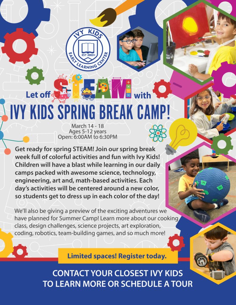 Sign up for Spring Break Camp 2022 with Ivy Kids!